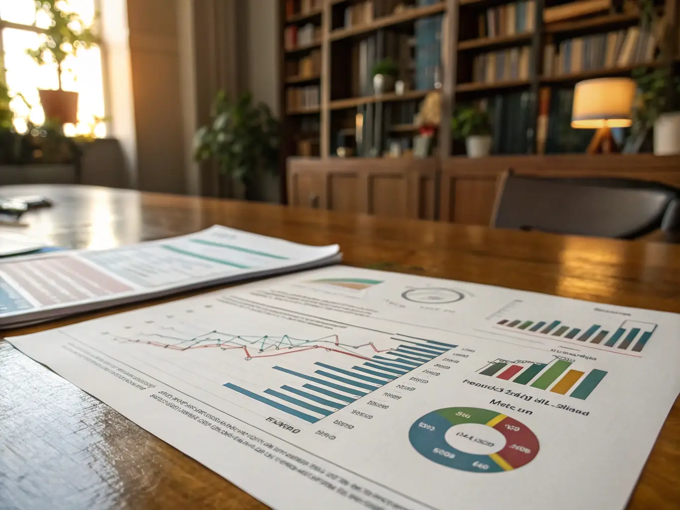 An image depicting a detailed tax report with charts and graphs, highlighting key financial data and insights for sole proprietors.