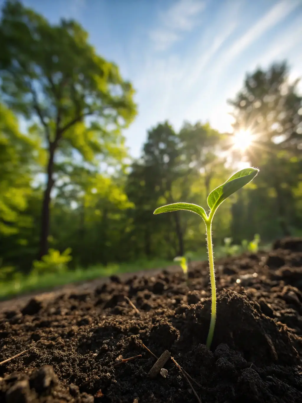 A seedling growing into a mature plant, representing business growth and reinvestment of savings.